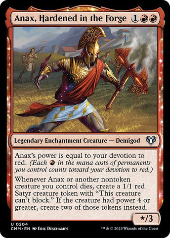 Anax, Hardened in the Forge | Commander Masters | CMM | 204 | U