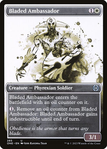 Bladed Ambassador (V.1) | Phyrexia: All Will Be One: Extras | XONE | 285 | U